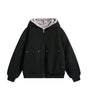 Haired collar hooded cotton jacket for men and women eprolo