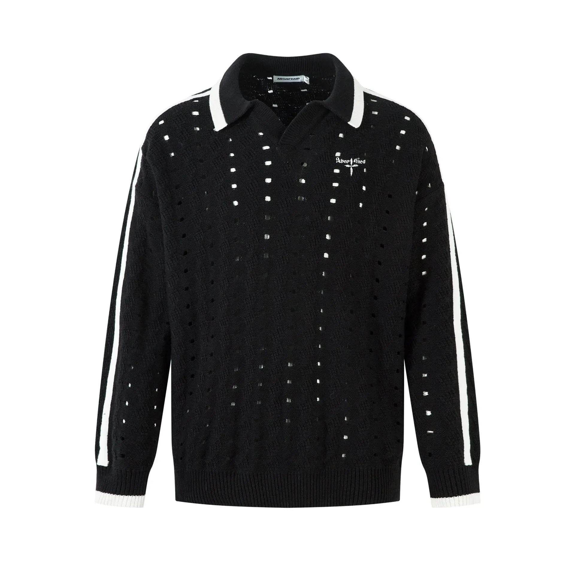 Collar sweater with striped base Markonline