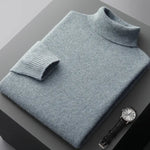 Men's high collar pullover sweater for autumn and winter, loose knit base sweater for men Markonline