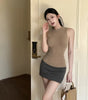 Sleeveless vest half skirt casual slimming half skirt set for women Markonline