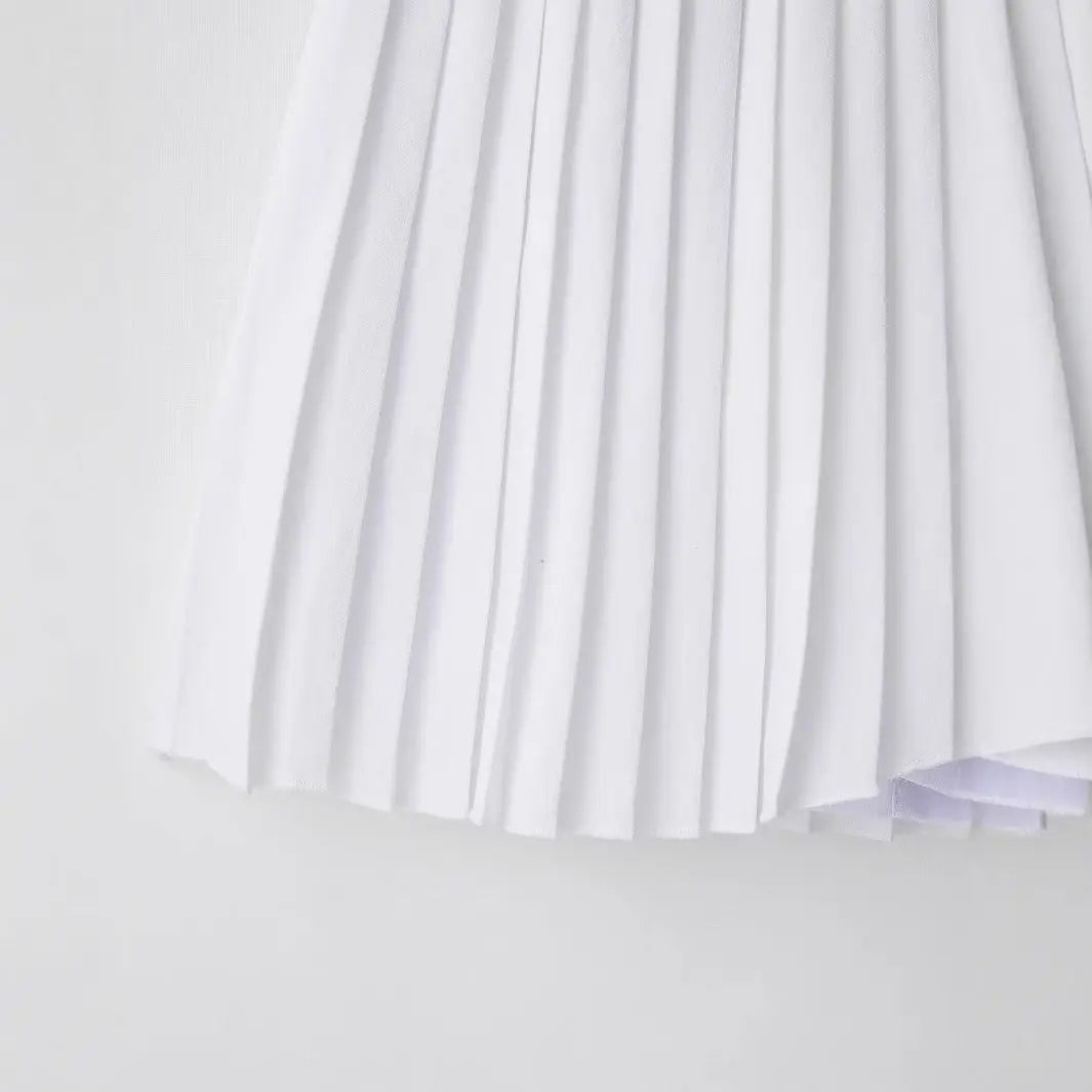 Temperament pleated skirt white A-line short skirt half skirt for women eprolo