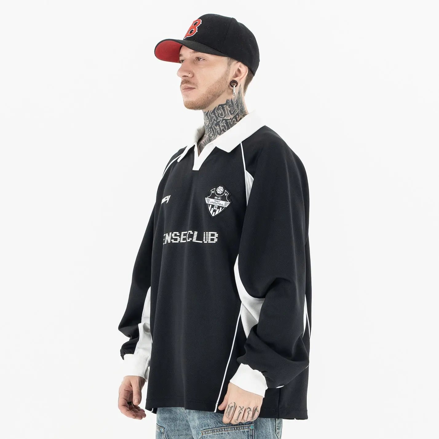 Men's Casual Sports Long Sleeve Sweatshirt Loose Trendy Polo Shirt Markonline