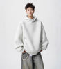 Heavyweight Half-High Neck Button-Up Hooded Sweatshirt Men's Autumn Winter Fashion Brand Loose Versatile Fleece-Lined Thick Hoodie Jacket Markonline