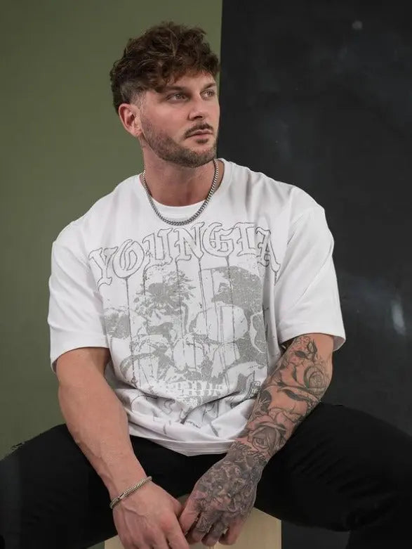 Summer American Skull Short Sleeve Loose T-shirt for Men Markonline