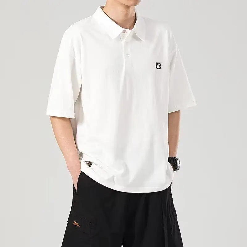 Summer minimalist lapel top polo shirt Markonline