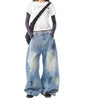 Street Style Wide-Leg Jeans with Knife Design for Men and Women Markonline