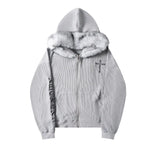 Cross Embroidered Zipper Hoodie Markonline