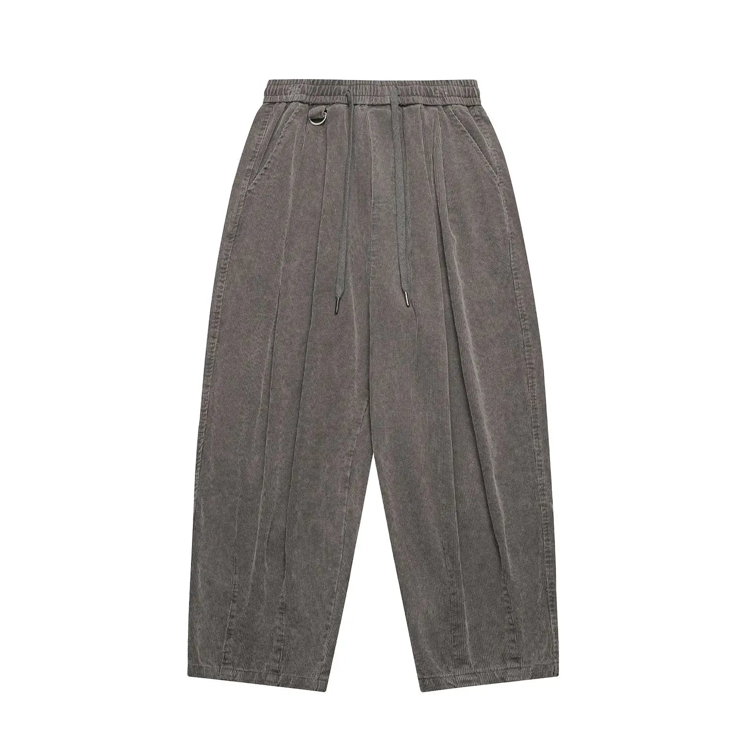 Wash Corduroy Casual Pants Men Loose Wide Leg Long Pants Markonline
