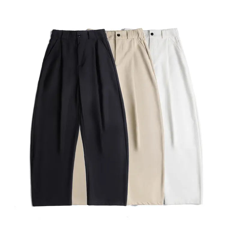Simple solid color casual pants for men loose pants Markonline