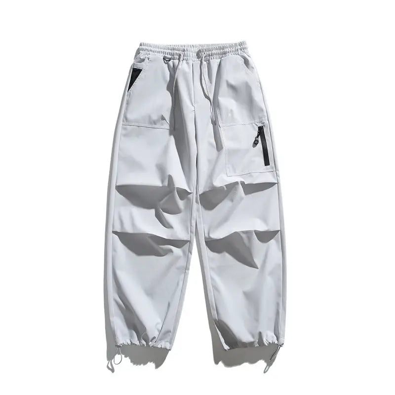 Loose drawstring casual pants for men with leg ties