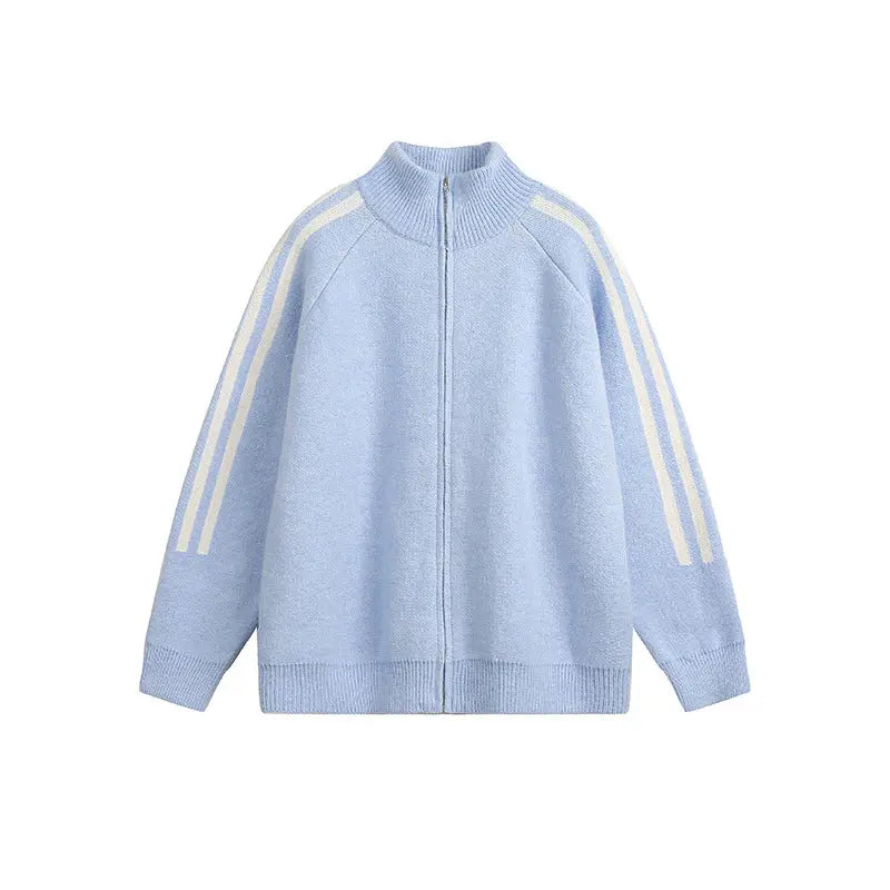 Three stripes with shoulder sleeves and a half high neck sweater for men Markonline