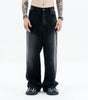Black and Grey Straight Loose Casual  Denim Pants for Men and Women eprolo