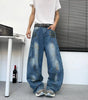 Old graffiti curved knife jeans for men in summer Markonline