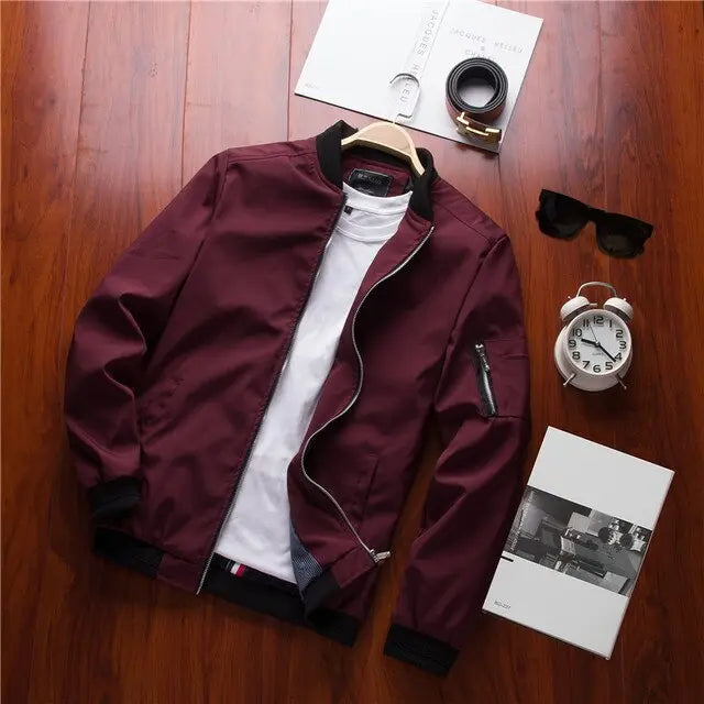 Men's Bomber Zipper Jacket Male Casual Streetwear Hip Hop Slim Fit Pilot Coat Men Clothing Markonline