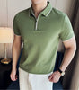 Men's Polo Shirt Short Sleeve Zipper Collar T-Shirt Markonline