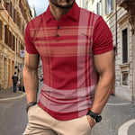 POLO printed striped men's sports polo shirt Markonline