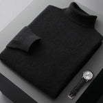 Men's high collar pullover sweater for autumn and winter, loose knit base sweater for men Markonline