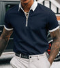 Solid color POLO zipper men's polo shirt T-shirt Markonline