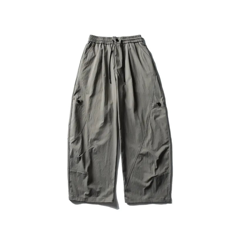 Solid color drape suit casual pants straight leg pants for men