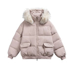 Parka Coat with Hood and Fur Collar Thickened Warm Winter Jacket for Men and Women eprolo