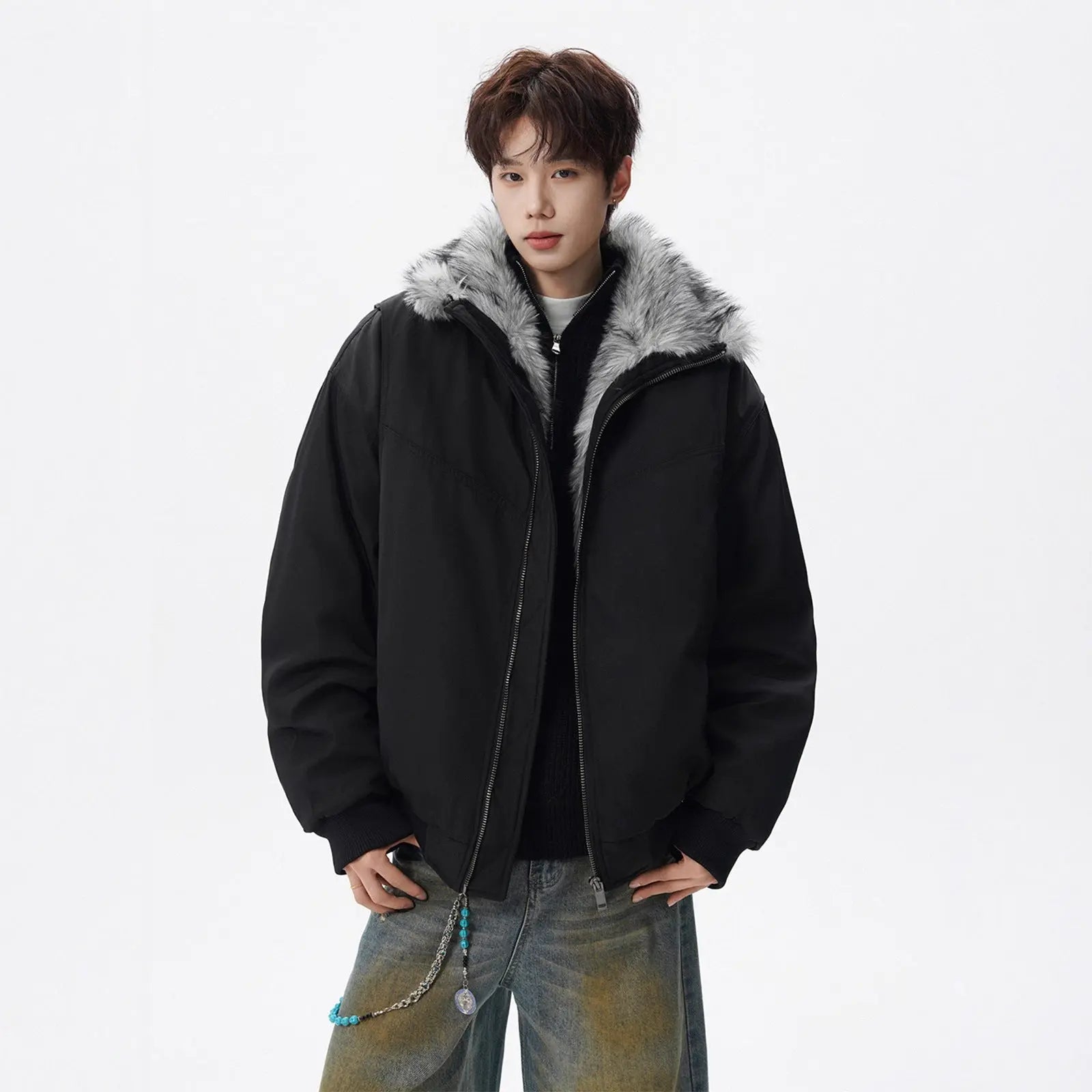 Retro Mountain Bandit Stand Collar Cotton Coat for Men and Women, Winter Fashion Brand Loose High-End Thick Warm Cotton Jacket Markonline