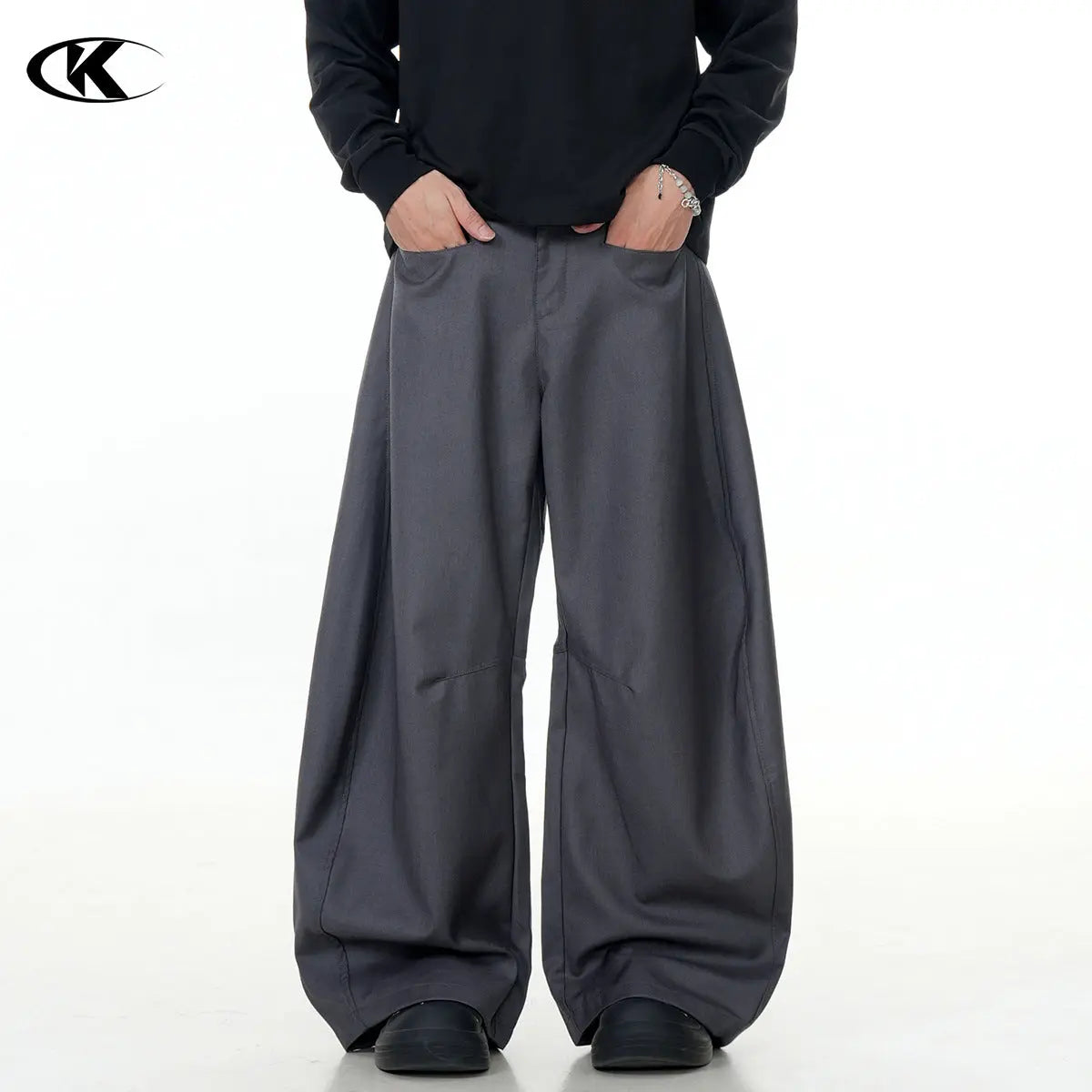 Slimming Tapered Pants with Elegant Retro Design for Men and Women