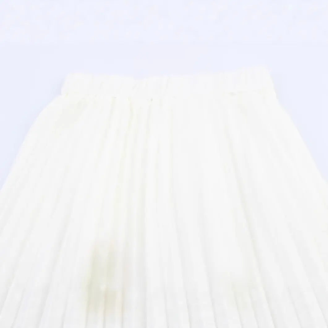 High waist slimming A-line half skirt pleated long skirt for women eprolo