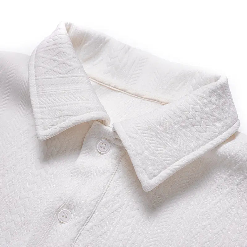 Jacquard texture polo shirt short sleeved men's T-shirt Markonline