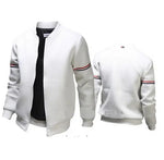 Men Solid Color Jacket Long Sleeve Slim Fit Sport Outdoor Tops Coat Markonline
