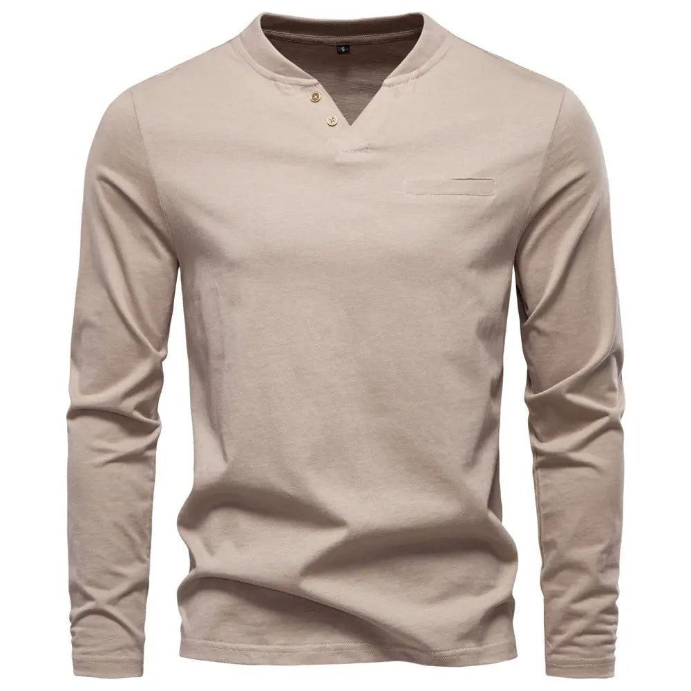 V-neck long sleeved T-shirt for men Markonline