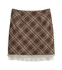 Plaid skirt for women eprolo