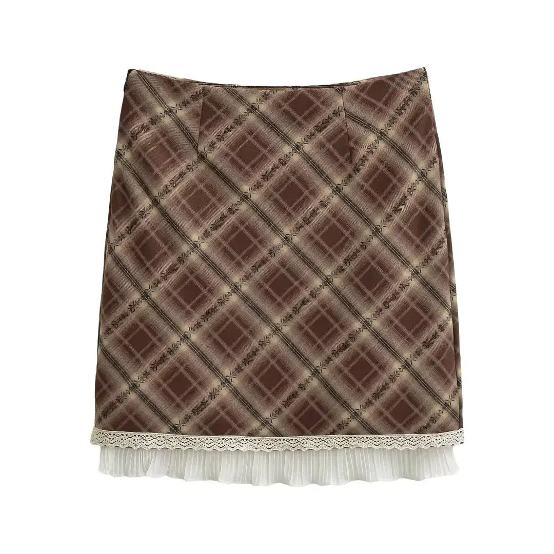 Plaid skirt for women