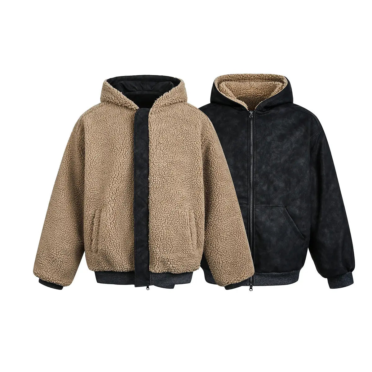 Lamb wool cotton coat double-sided jacket Markonline