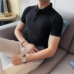 Short Sleeve Polo Shirt Men's Slim Fit T-Shirt Top Markonline