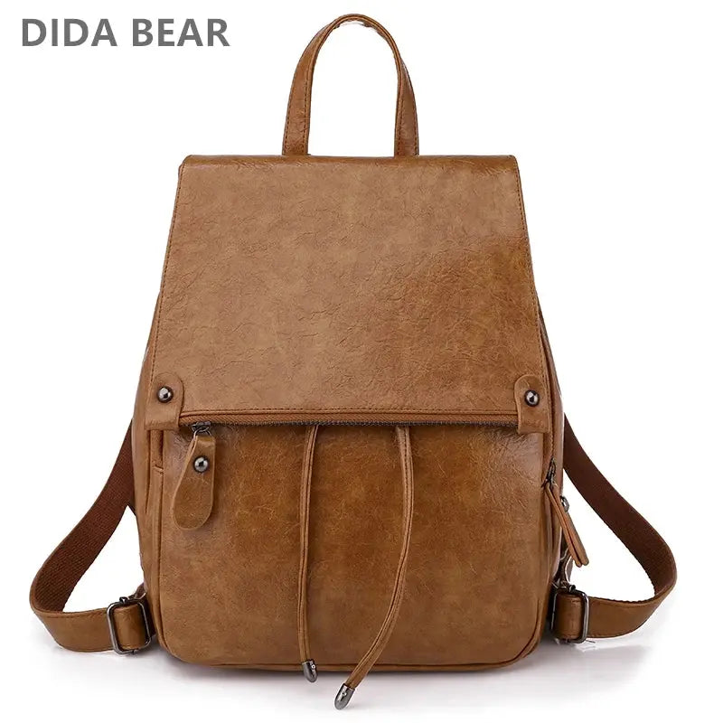 DIDABEAR Women Leather Backpacks Women's Backpack Fashion Female School bags for Teenagers Girls Travel Rucksack Bagpack Mochila