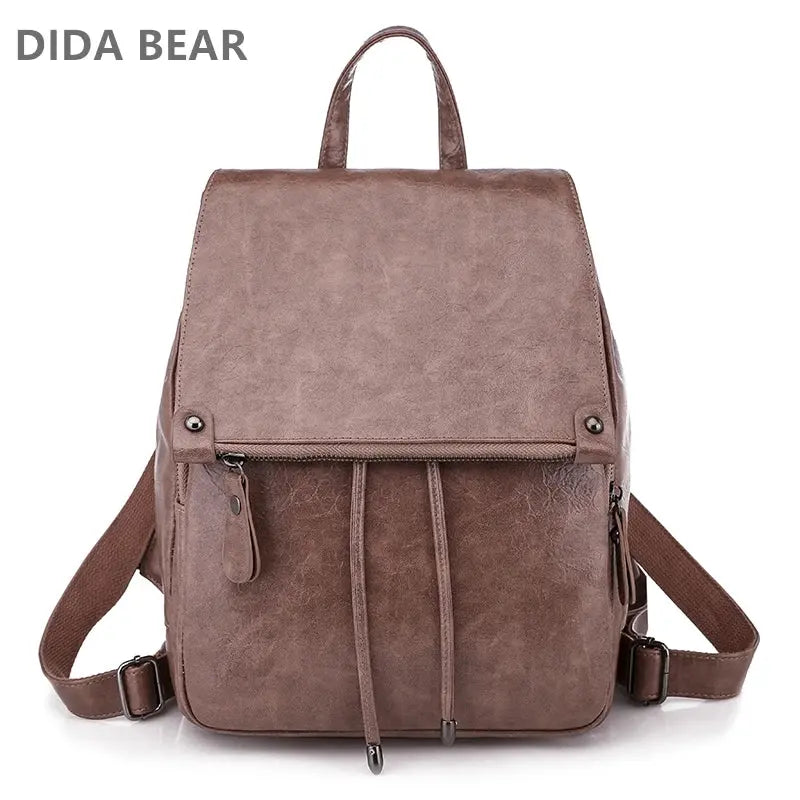 DIDABEAR Women Leather Backpacks Women's Backpack Fashion Female School bags for Teenagers Girls Travel Rucksack Bagpack Mochila