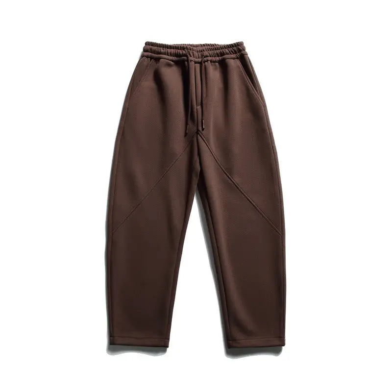 Trendy Thickened Composite Casual Trousers for Men Straight Leg Pants Markonline