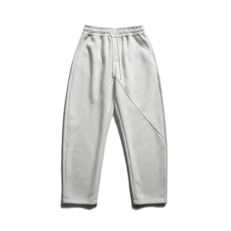 Trendy Thickened Composite Casual Trousers for Men Straight Leg Pants