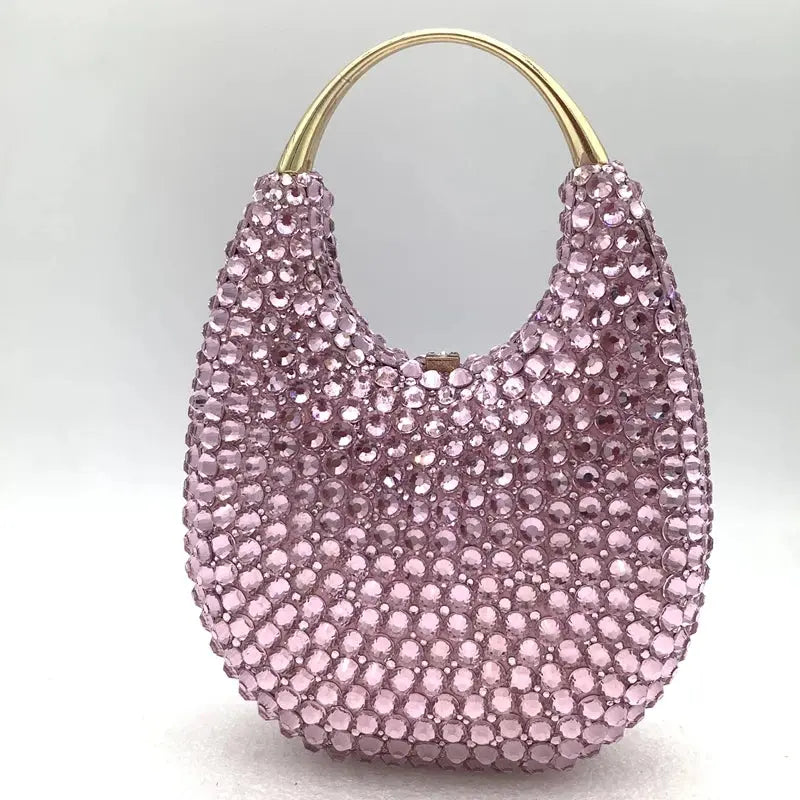 Lady Crystal Clutches Diamonds Chain Evening Bag Wedding Party Rhinestones Clutch Bag Purse Evening Bags Female Bridal Handbags