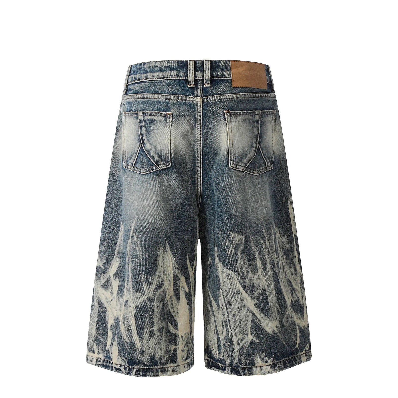 MIJKO Hi Street Blue Denim Shorts Men's 2025 Summer Loose Casual Jeans Shorts Streetwear Harajuku Hip Hop Shorts