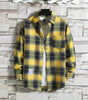 Spring New Korean Style Plaid Shirts Men's Handsome Long-sleeved Loose Casual All-matching Shirt Coats 2025 Trend Men's Clothing Markonline