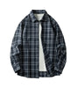Men Shirt Plaid Flannel Retro Long Sleeve Oversized Loose Cotton Casual Male Youth Design Soft Fall Black Formal Dress Shirt Markonline
