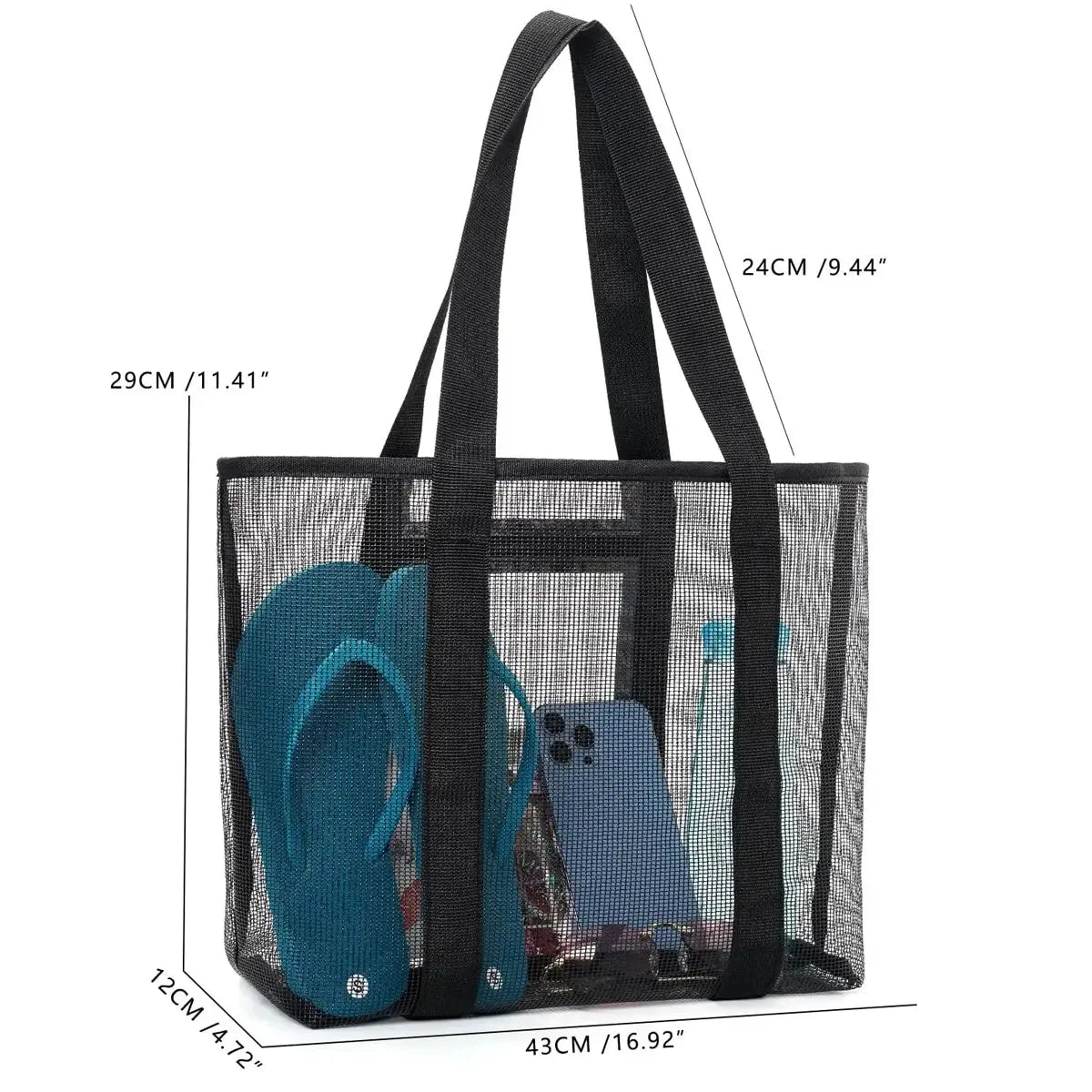 Large Hollow Mesh Beach Bag - Perfect for Travel