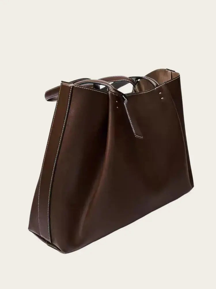 2025 Vintage Style Soft PU Leather Women Handbags Versatile High-End Shoulder Bags Designer Luxury Ruched Tote Bag Bucket Bags