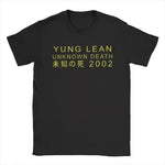 Yung Lean Unknown Death 2002 Album Tour T Shirt Man Fashion Casual Short Sleeve T-shirts Unisex High Quality Cotton Tshirt Markonline