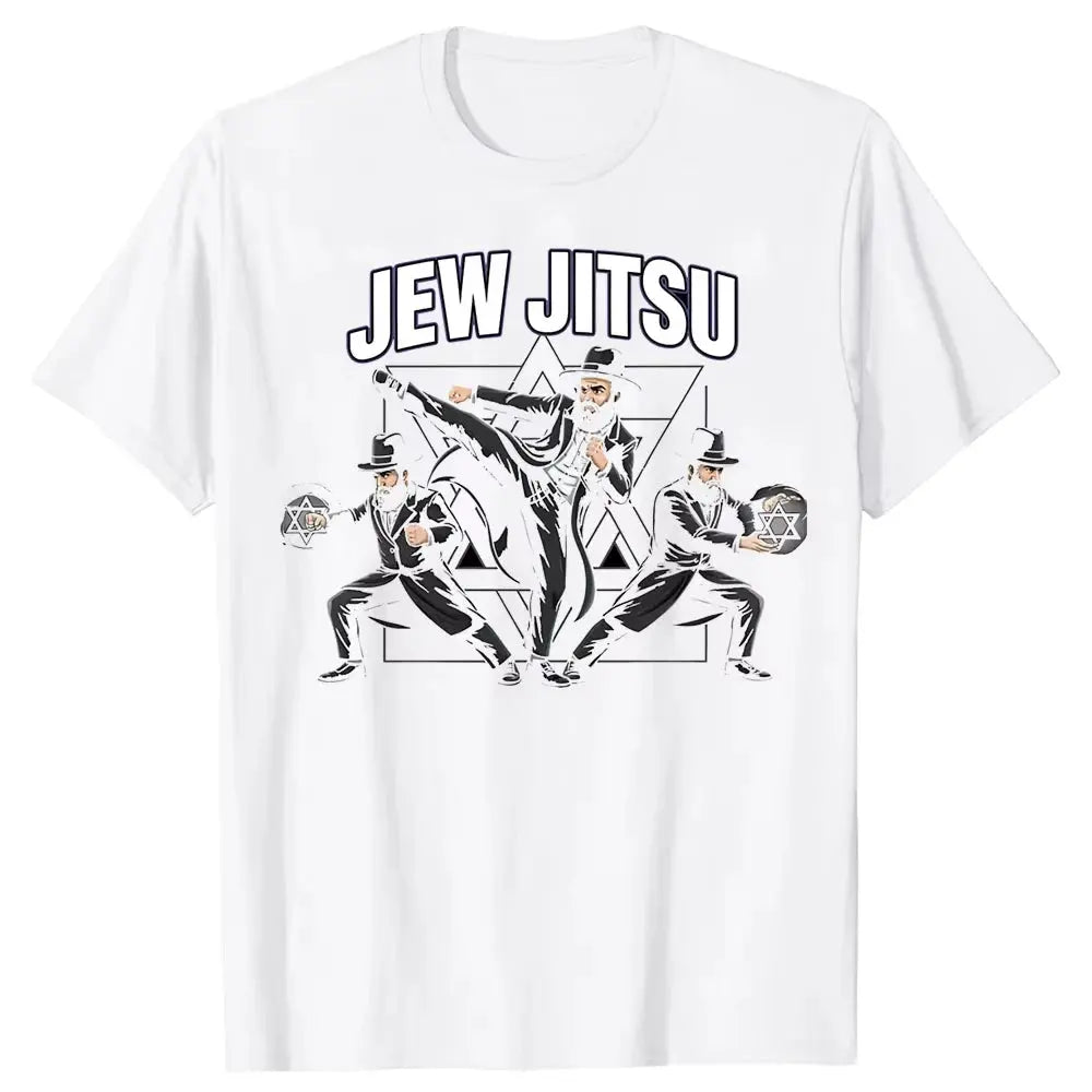Funny Jew Jitsu Jewish Dance T-Shirt Summer Men Women Clothing Fashion T Shirts Cotton Short Sleeve Oversized Loose T-shirt Tops