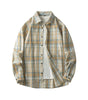 Men Shirt Plaid Flannel Long Sleeve Oversized Loose Cotton Casual Male Youth Comfortable Soft Fall Streetwear Formal Dress Shirt Markonline