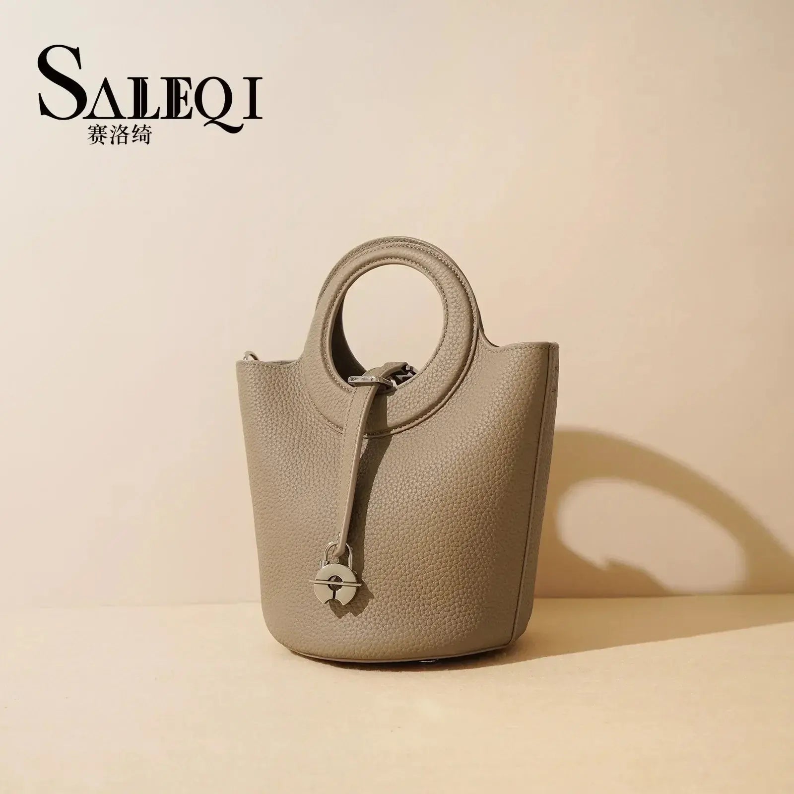 Genuine Leather Women's Small Bucket Bag Vegetable Basket Cow Leather New Handbag Shoulder Crossbody Luxury Designer Bag New