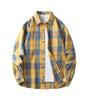 Men Shirt Plaid Flannel Long Sleeve Oversized Loose Cotton Casual Male Youth Comfortable Soft Fall Streetwear Formal Dress Shirt Markonline