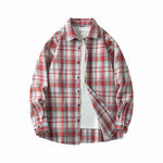 Men Shirt Plaid Flannel Long Sleeve Oversized Loose Cotton Casual Male Youth Comfortable Soft Fall Streetwear Formal Dress Shirt Markonline